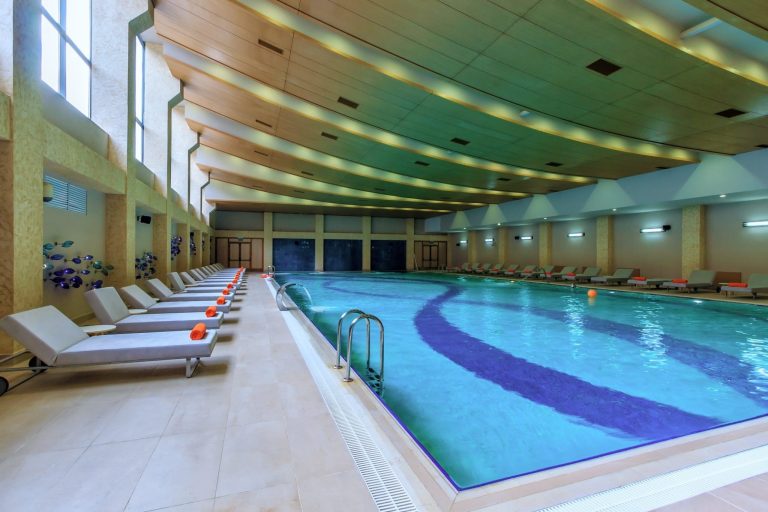 Indoor pool in a recreation center