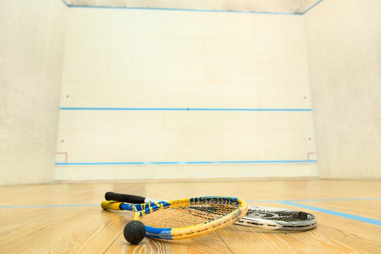 racquetball court in sports complex