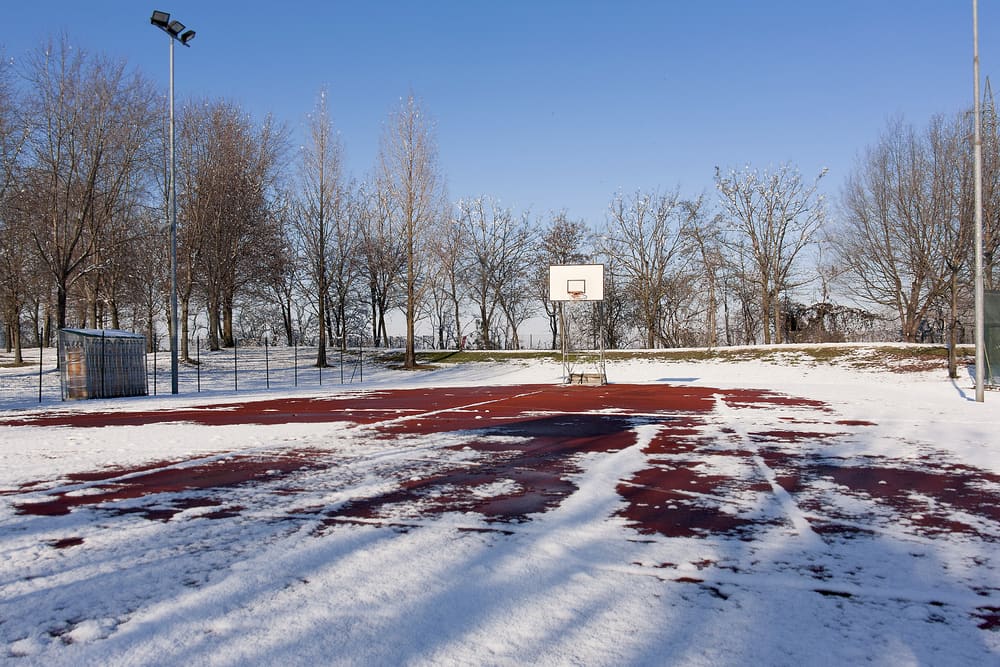 Basketball Court at Sports Complex during the winter