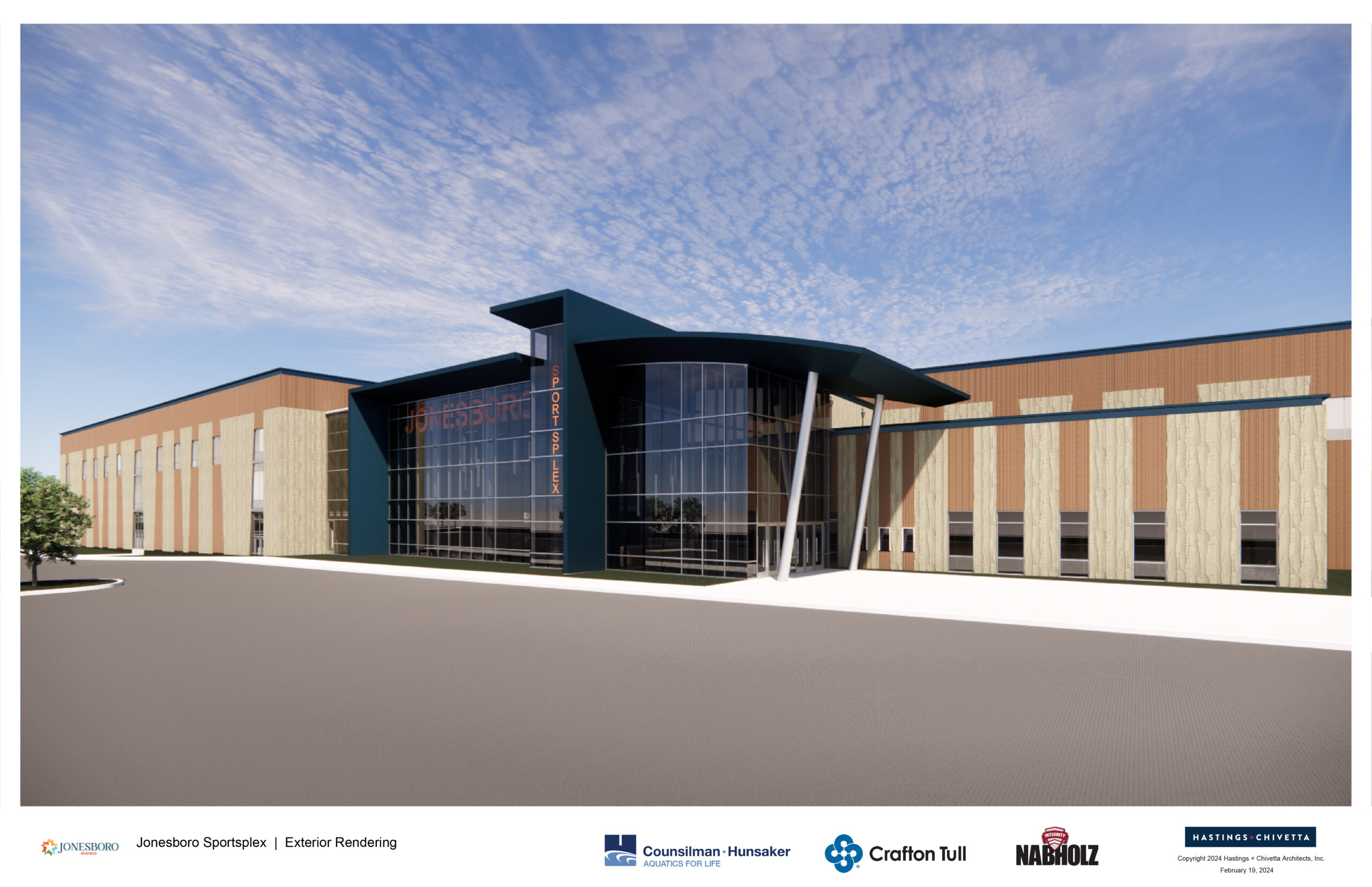 24 02 16 Jonesboro Sportsplex Exterior Title Block