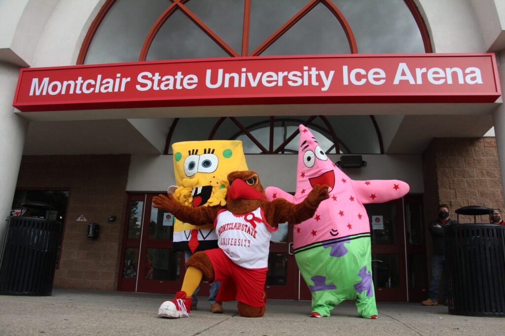 front with mascots
